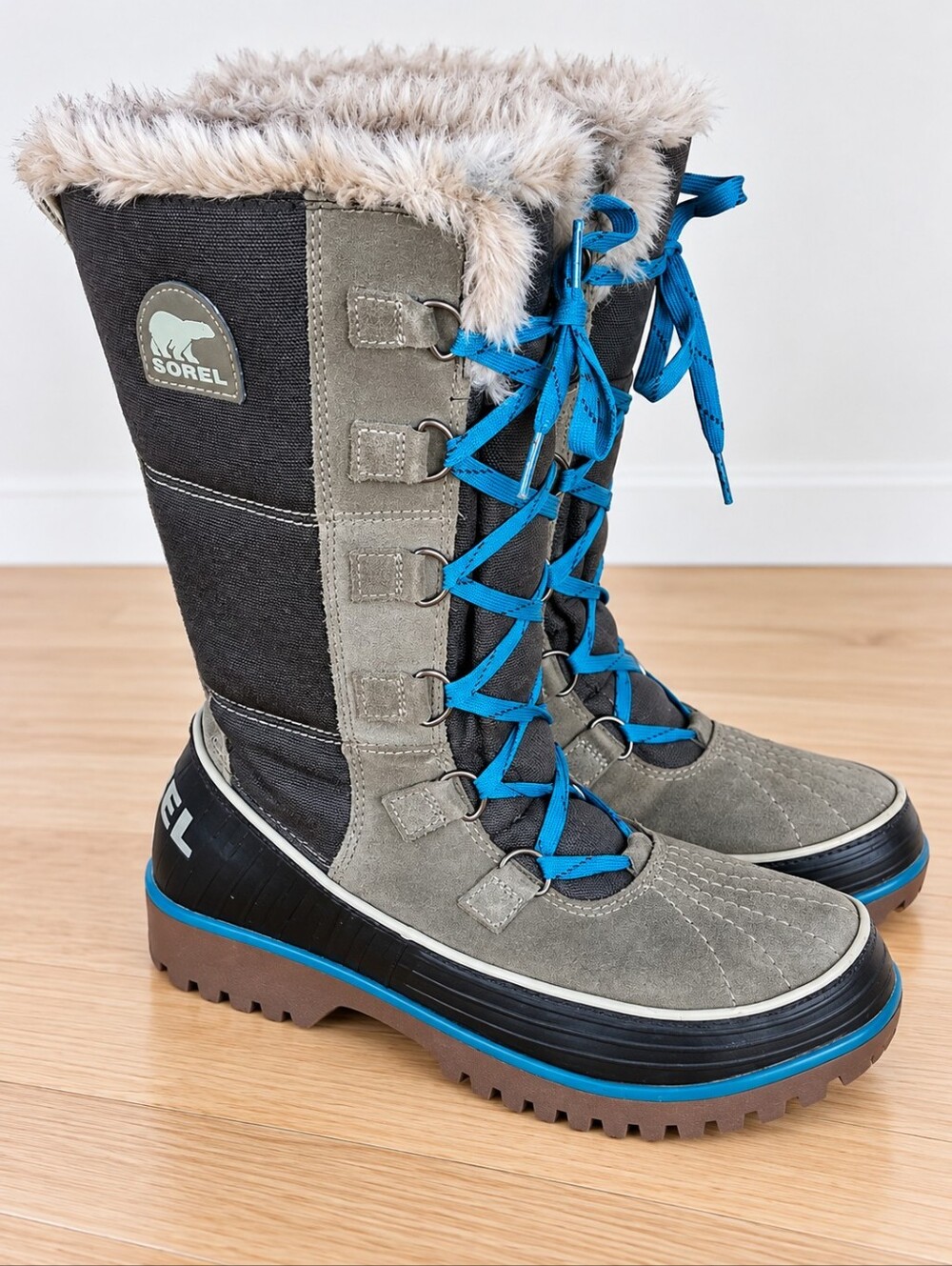 Sorel Tivoli High II women's size 8 tall winter snow boots Petmoss Teal Sz 8